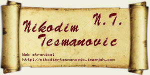Nikodim Tešmanović vizit kartica